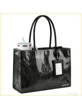 TPU Tote Bag Waterproof Structured Work Hobo with 15 Inch Laptop Pocket